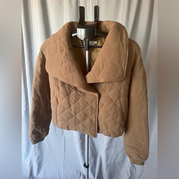 Lush Jackets & Blazers - Double breasted Crop Quilted Jacket